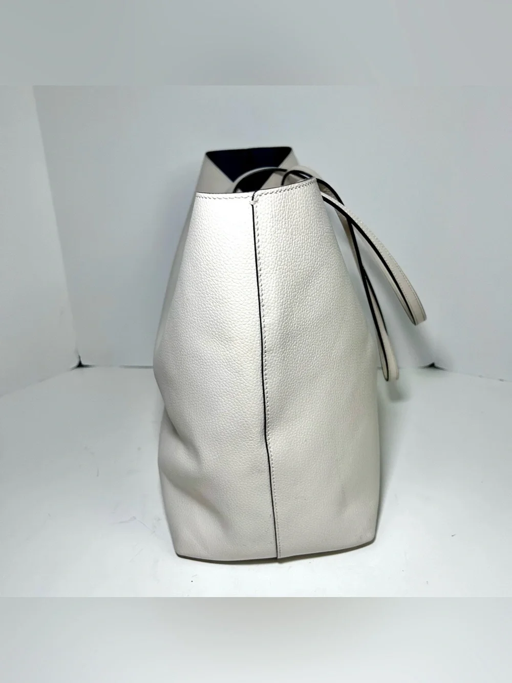 Coach Town Tote Chalk White Pebbled Leather Large Tote M2280-72673